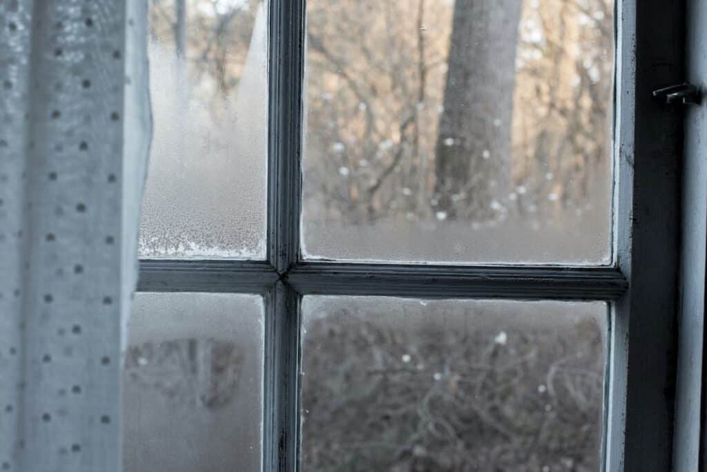 foggy window pane